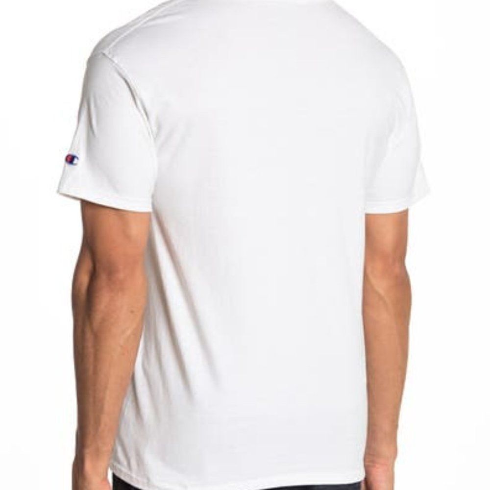 Champion Logo Print Crew Neck T-Shirt Size L - Picture 4 of 8
